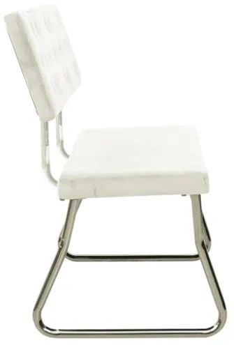 Panca 110 cm in Velluto Bianco Crema