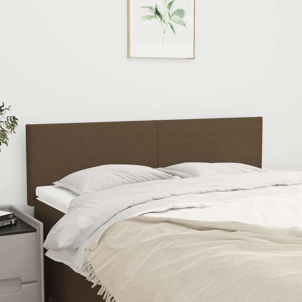 Testiere 2 Pz Marrone Scuro 72x5x78/88 Cm İn Tessuto /