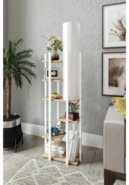 Lampada da terra con ripiani VOGUE 1xE27/40W/230V 160 cm bianco