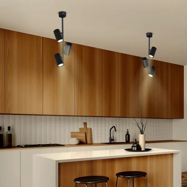 Brilagi - Lampadario a sospensione con supporto rigido SELE VERTICAL 3xGU10/30W/230V nero