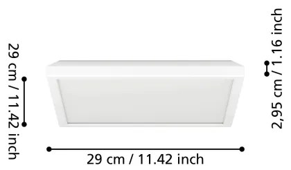 Eglo 901474 - LED RGBW Lampada dimmerabile da esterno ROVITO-Z 13,4W/230V 29x29cm IP44 bianco