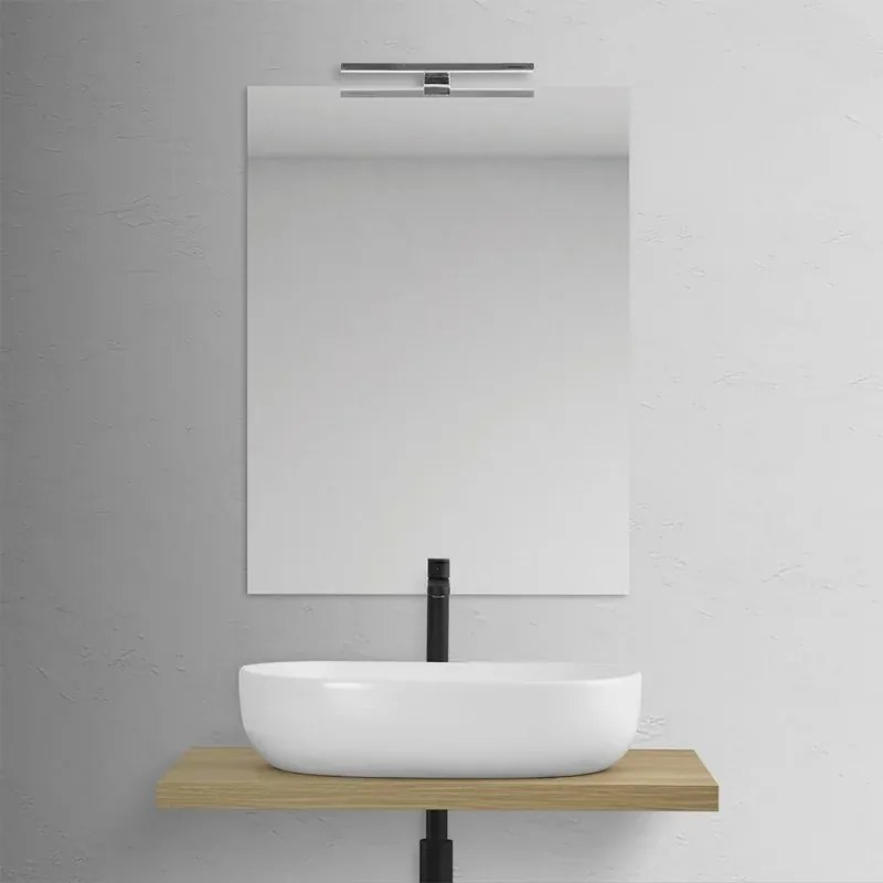 Mensola porta lavabo rovere miele per lavabi da appoggio da 80 cm serie Master