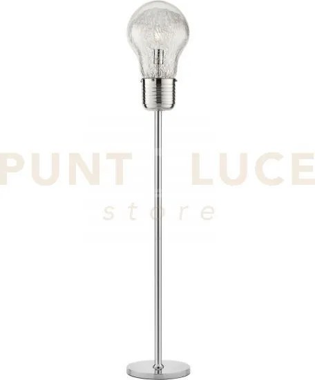 Piantana lampadina cromo 1 luce attacco e27 30x165cm