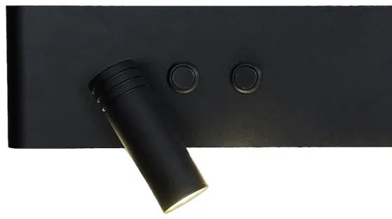 Faretto da parete a LED RESORT LED/10W/230V + LED/3W, nero, lato sinistro