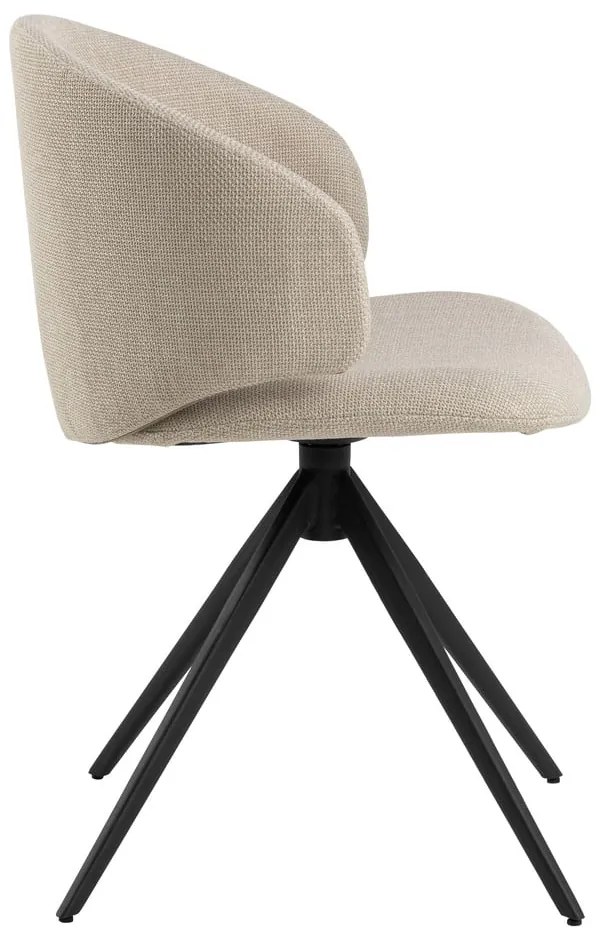 Sedia da pranzo beige in imbottito con braccioli Ella – Actona