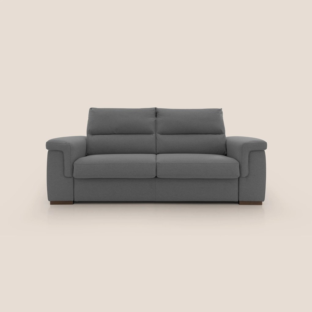 Magnolia divano letto con materasso alto 18 cm morbido schienale alto in tessuto smacchiabile T05 antracite