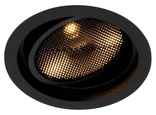 Faretto da incasso Smart nero orientabile con Wifi GU10 111mm - Coop 111 Honey