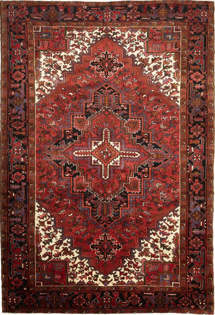 Heriz Tappeto persiano 310x210 Rosso (Iran) Annodato A Mano