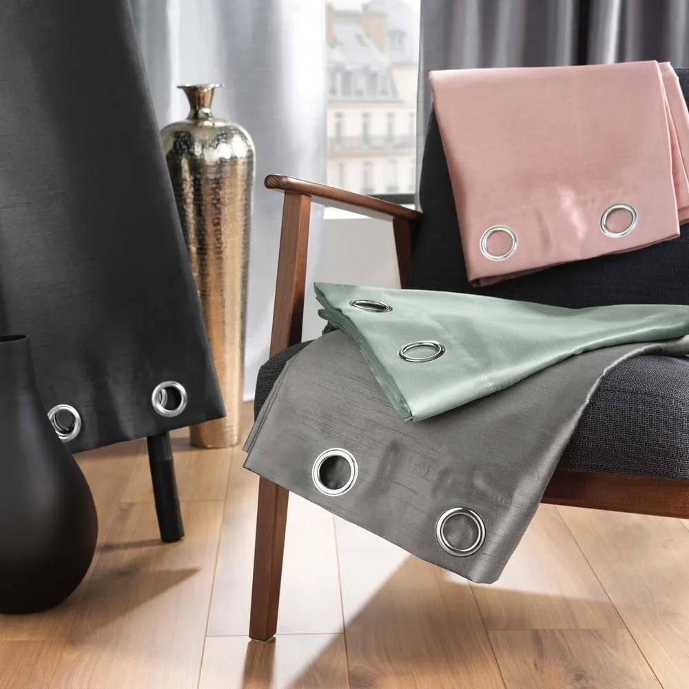 Tenda gialla in microsatinato 140x240 cm Shana – douceur d'intérieur