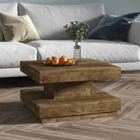 Tavolino da Salotto Marrone Scuro 60x60x35 cm in MDF 286097