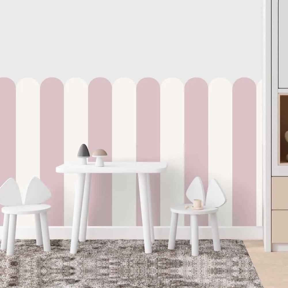 Carta da parati Arco - Candy Rose (Rosa dolce e giocosa per bambini) | Inspio