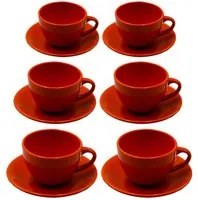 Tazza the set 6 pezzi romeo arancione c/piattino