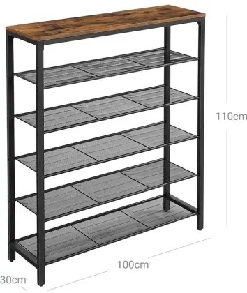 Scarpiera DAVOR marrone/nera