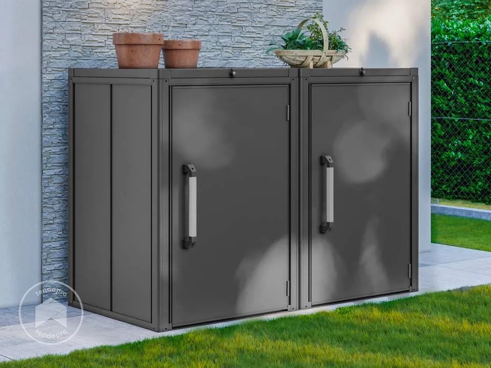 PRIMEYARD 168 x 84 cm Copri bidoni della spazzatura, antracite - (GFPV01102)