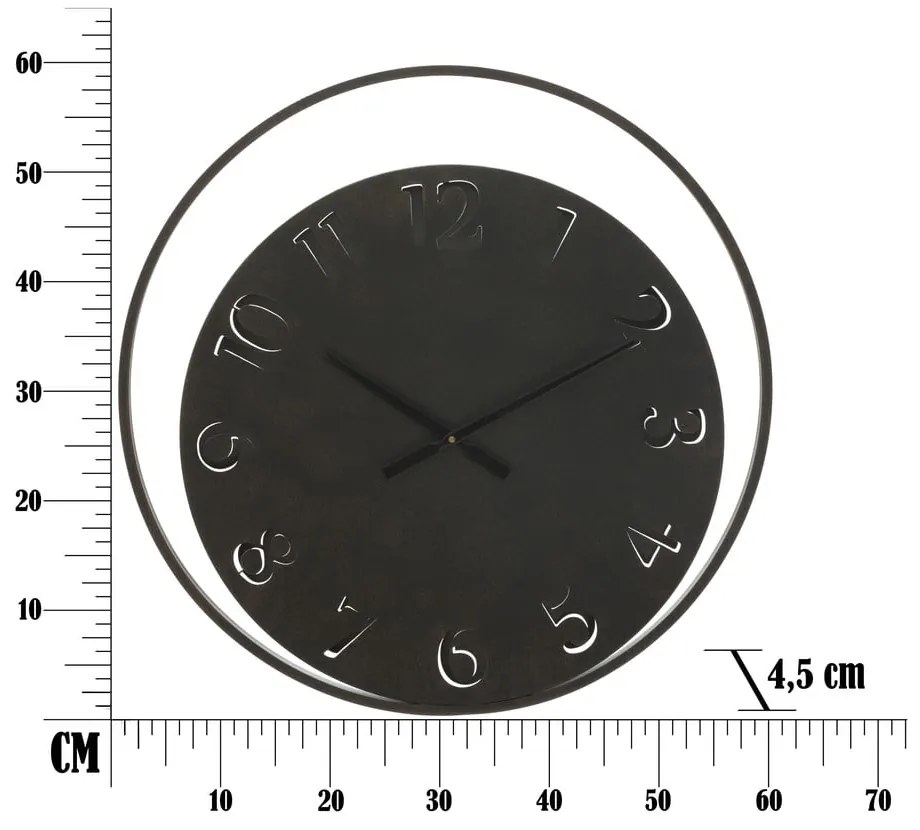 Orologio da parete nero Circle, ⌀ 60 cm - Mauro Ferretti
