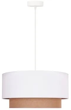 Duolla - Lampadario a sospensione con filo BOHO 1xE27/15W/230V diametro 45 cm bianco/marrone