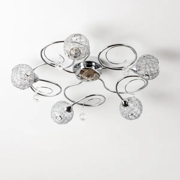 Eglo 32103 - Lampadario LED a montaggio superficiale VELAGO 5xG9/33W/230V, cromo lucido