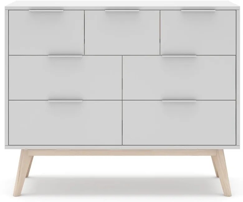 Cassettiera bassa bianca 120x83 cm Campus - Marckeric