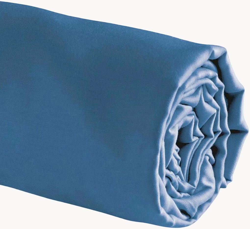 Lenzuolo con angoli boxspring in raso di cotone Uni