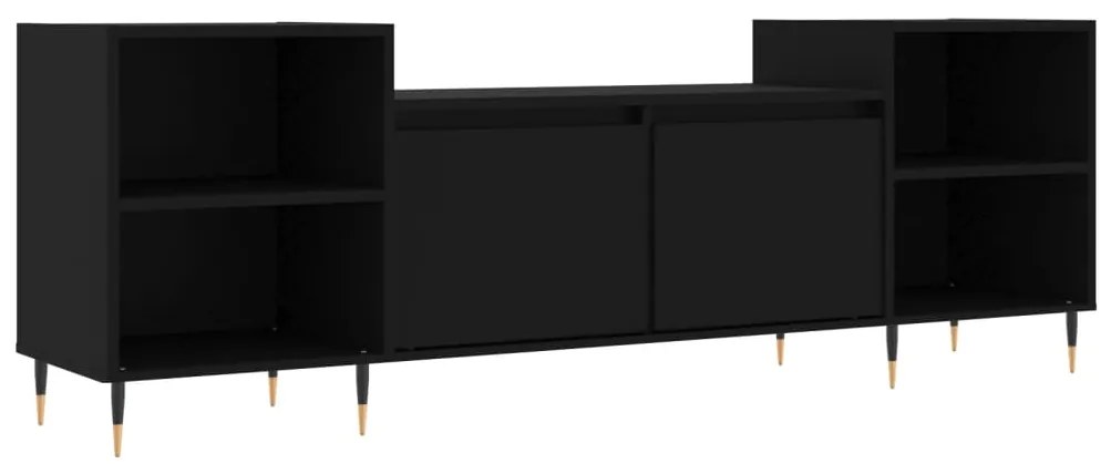 Mobile Porta TV Nero 160x35x55 cm in Legno Multistrato