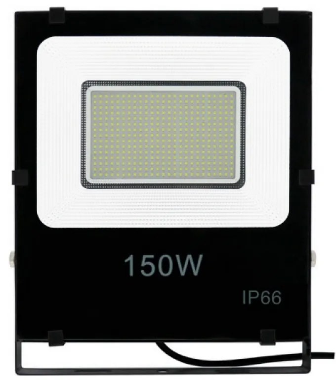 Faro proiettore Led 150W Nero da esterno IP65 Bianco Caldo 3000K M LEDME