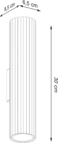 Brilagi - Lampada da parete LED CRESTO 2xGU10/10W/230V 30 cm rossa