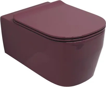 Vaso WC sospeso OLYMPIA CERAMICA tuttoevo melanzana, sedile incluso P 53 x L 36 cm