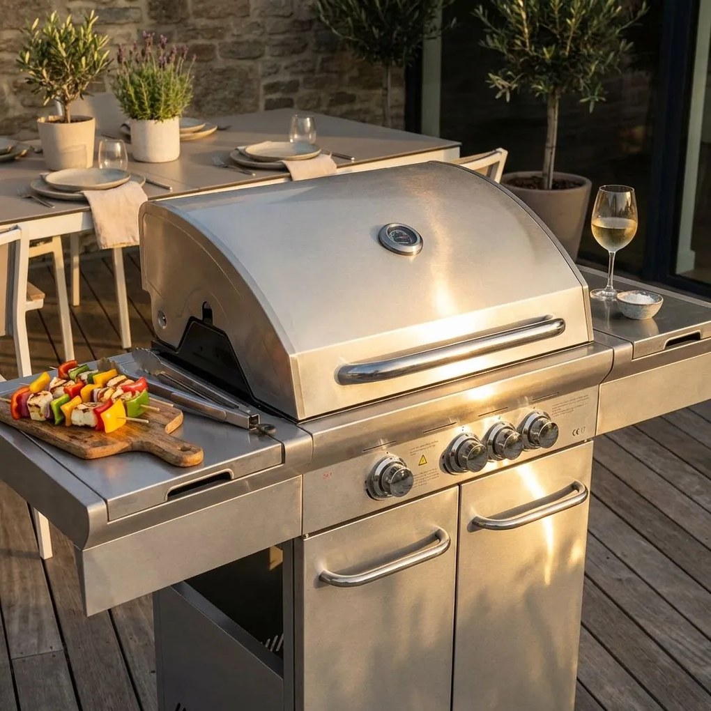 STARK - Barbecue a gas 3 fuochi + 1 esterno