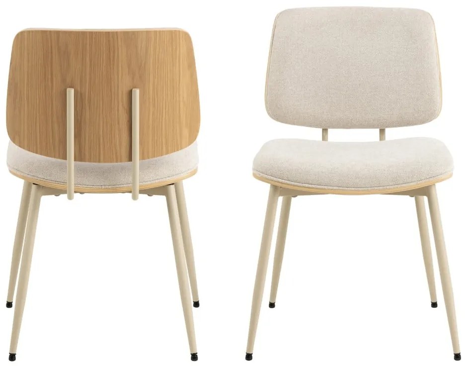 Sedia da pranzo color crema Owen - Actona