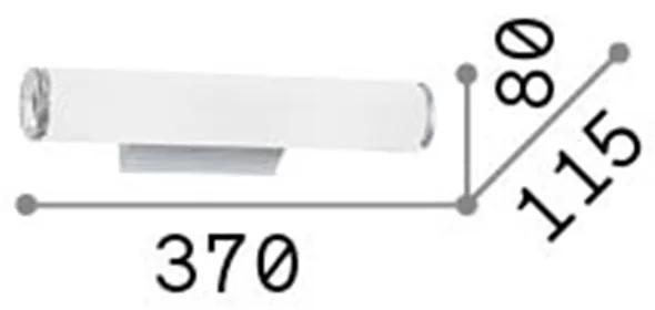 Applique Moderna Camerino Metallo Bianco 2 Luci E14