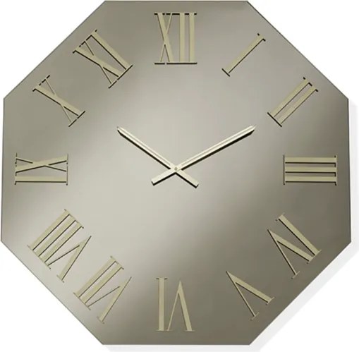 Orologio ottagonale 60x60 cm in cristallo Bronzo e numeri Oro - DYLAN