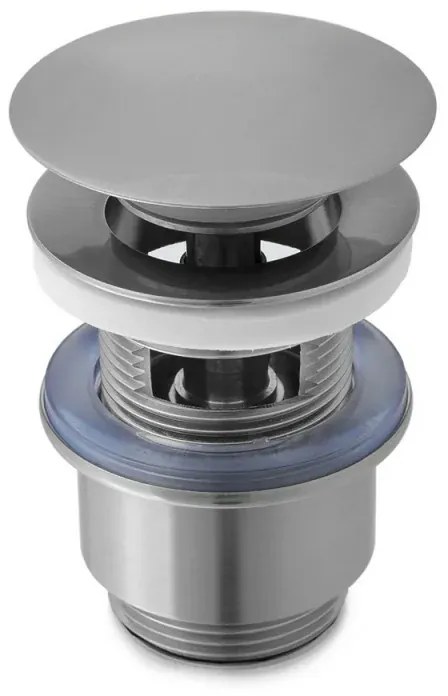 Miscelatore bidet acciaio spazzolato con piletta click-clack York