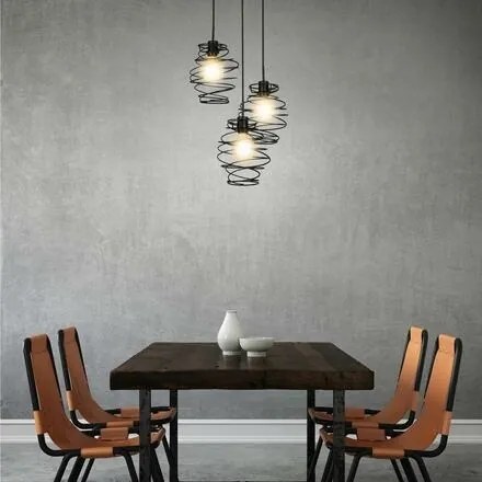 Briloner 4870-035 - Lampada a sospensione con cavo 3xE27/60W/230V