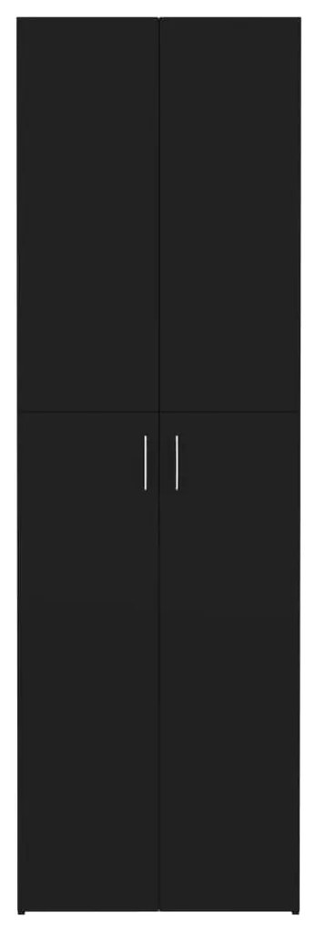 Armadio per Ufficio Nero 60x32x190 cm in Legno Multistrato