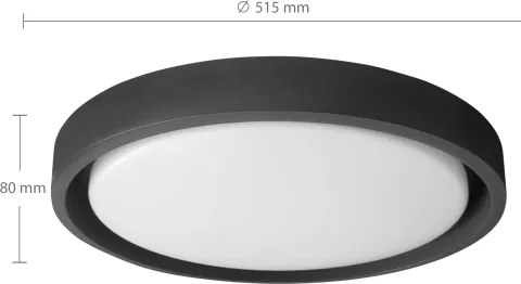 Brilagi - lampada dimmerabile a LED MATTEO LED/60W/230V 3000-6500K Ø 51,5 cm nera + telecomando