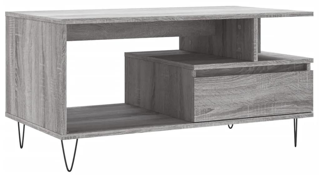 Tavolino da salotto grigio sonoma 90x49x45 cm legno multistrato