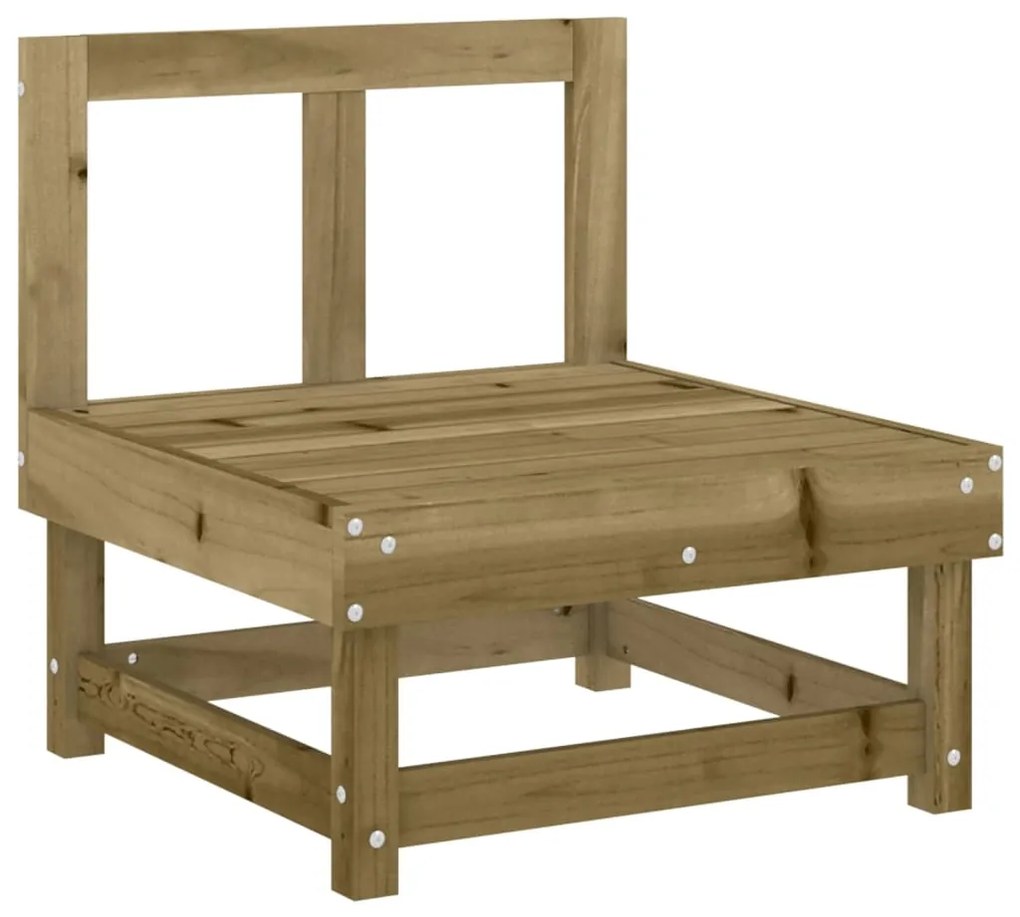 Set salotto da giardino 11 pz in legno impregnato di pino