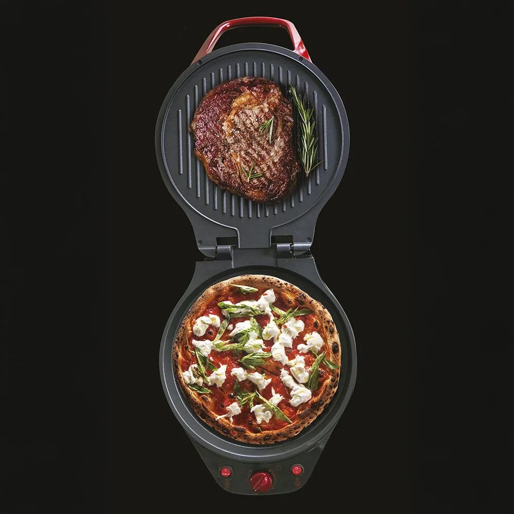 Piano Cottura Multifunzione Duadine 3 in 1 Antiaderente 1200W Kooper Italì Pizza Maker...
