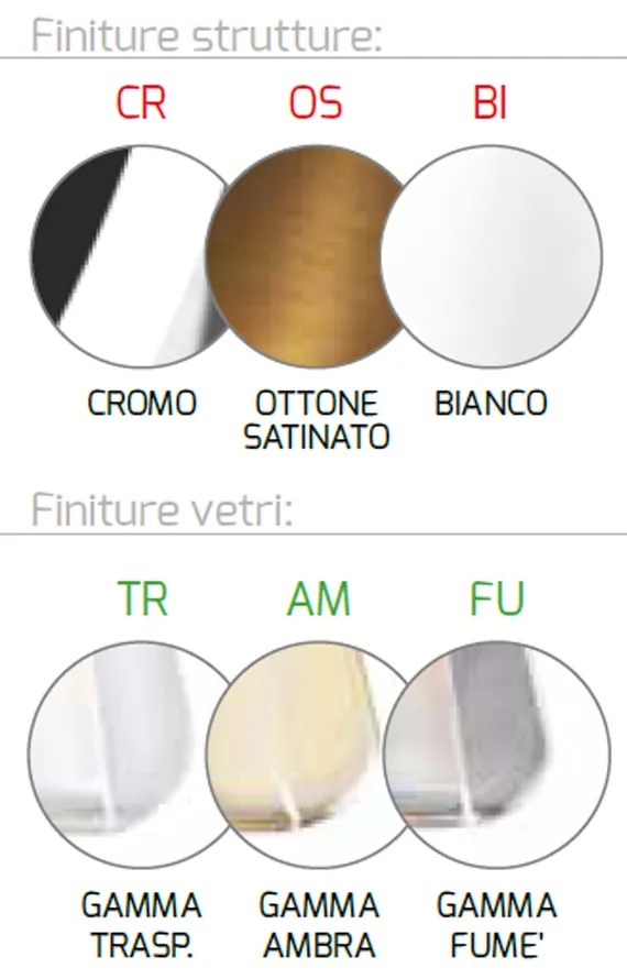 Plafoniera Contemporanea Double Skin Gamma Metallo Cromo Vetro Fumè 1 Luce E27