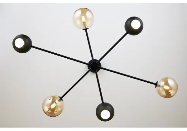 Jupiter 1993 - Lampadario a sospensione con supporto rigido MOKA 3xGU10/10W/230V + 3xG9/10W/230V nero/beige