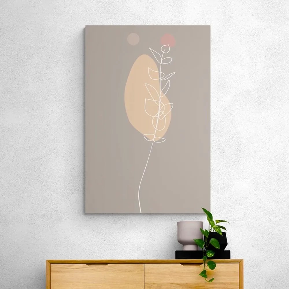 Quadro su tela – Foglia minimalista No3