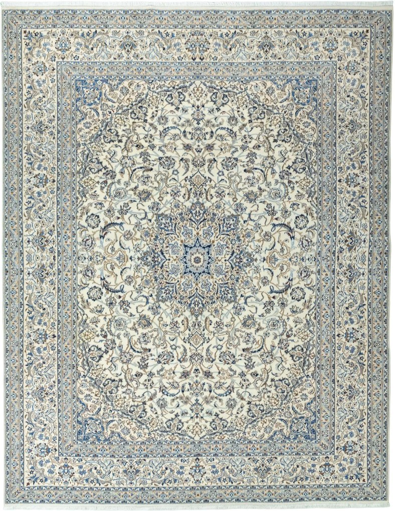Nain Tappeto persiano 400x320 Beige (Iran) Annodato A Mano