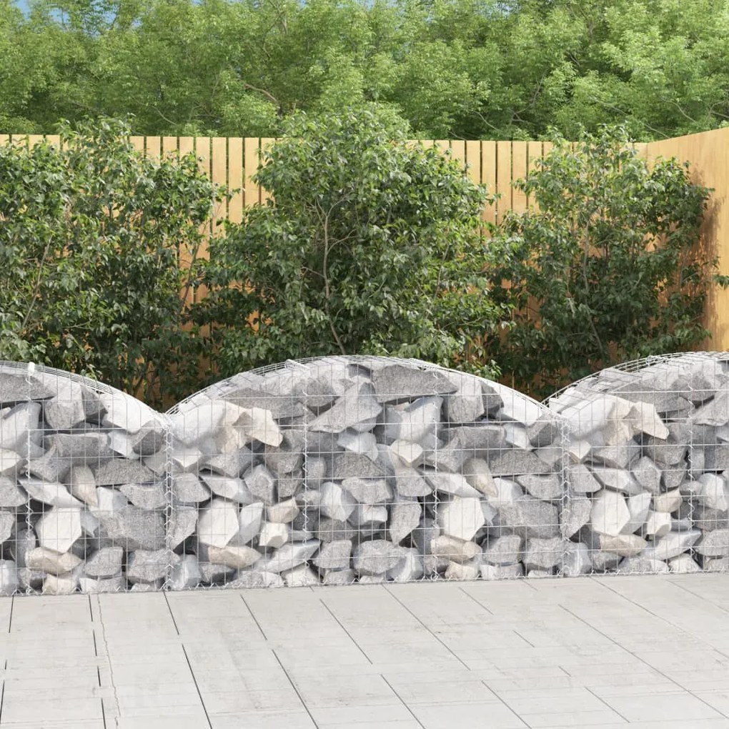 Cesto Gabbione Ad Arco 150x50x60/80 Cm Ferro Zincato /
