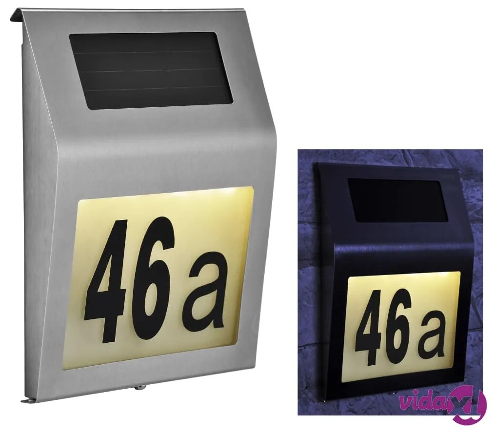 HI Numero Civico con Illuminazione Solare a LED