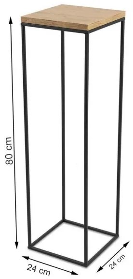 Portafiori BASICLOFT 80x24 nero/marrone