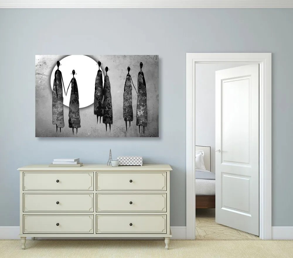 Quadro su tela – Donne africane in bianco e nero