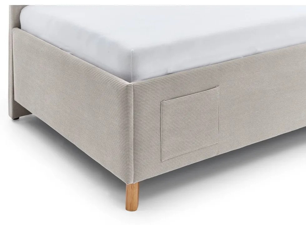 Letto da bambini beige con sponde e spazio contenitivo 120x200 cm Cool – Meise Möbel