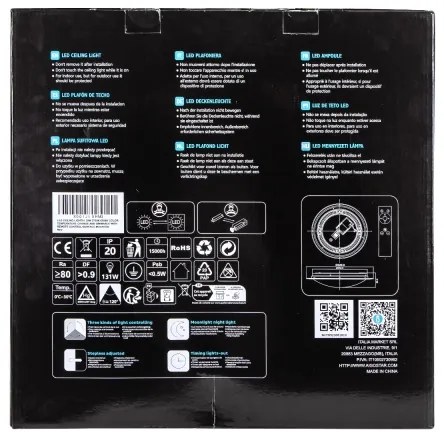 Aigostar - Plafoniera LED dimmerabile 30W/230V 2700–6500K Ø 42,9 cm cromo + telecomando