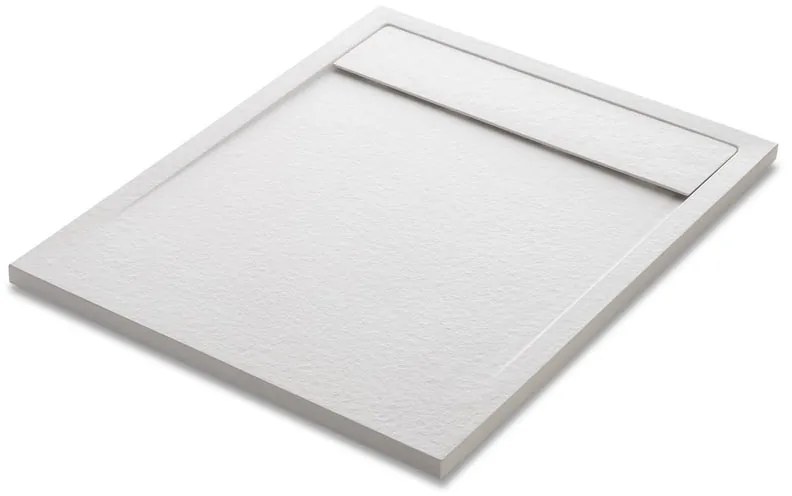 Piatto doccia SENSEA in resina Neo bianco L 70 x L 90 x H 3 cm opaco effetto pietra