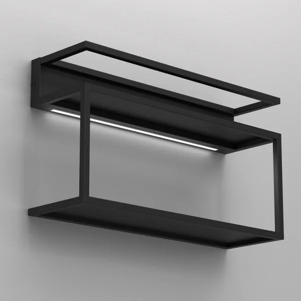 Mensola con illuminazione LED SHELF 33x60 cm nero